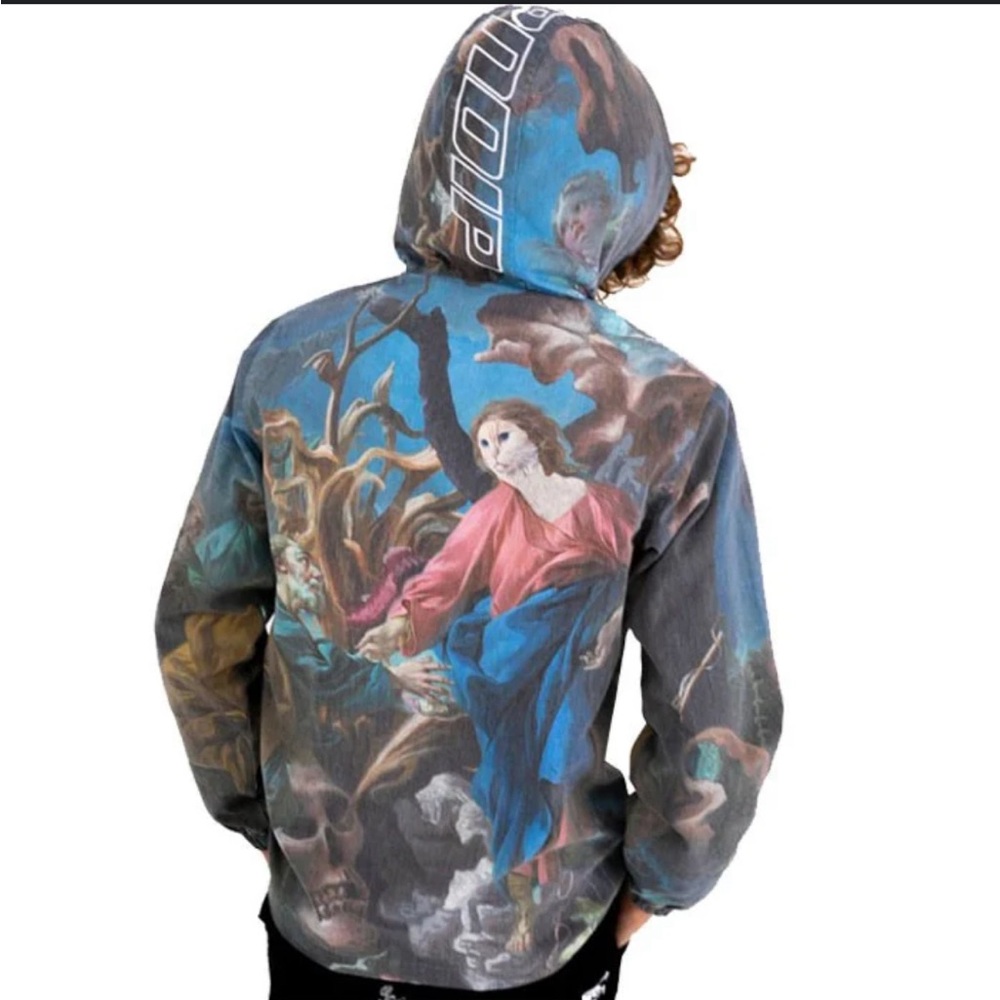 RARE RIP N DIP Majestic Hooded Coaches Jacket size small